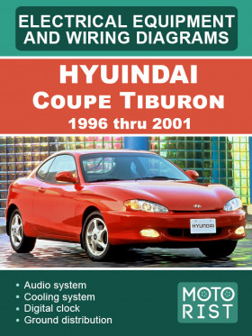 Електрообладнання та електросхеми Hyuindai Coupe Tiburon з 1996 по 2001 рік, у форматі PDF (англійською мовою)