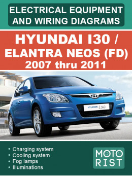 Hyundai i30 / Elantra Neos (FD) с 2007 по 2011 год, электрооборудование и электросхемы в электронном виде (на английском языке)