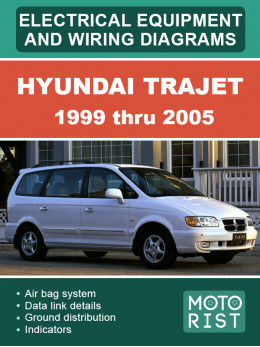 Hyundai Trajet с 1999 по 2005 год, электрооборудование и электросхемы в электронном виде (на английском языке)