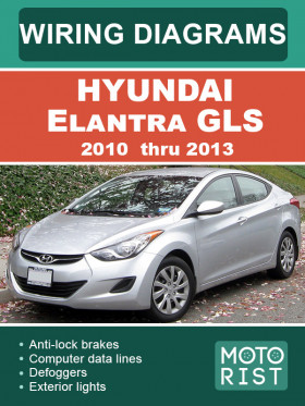 Кольорові електросхеми Hyundai Elantra GLS з 2010 по 2013 рік у форматі PDF (англійською мовою)