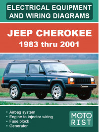 Jeep Cherokee с 1983 по 2001 год, электрооборудование и электросхемы в электронном виде (на английском языке)