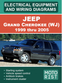 Jeep Grand Cherokee (WJ) с 1999 по 2005 год, электрооборудование и электросхемы в электронном виде (на английском языке)