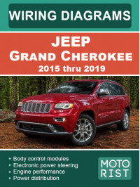 Jeep Grand Cherokee с 2015 по 2019 год, цветные электросхемы в электронном виде (на английском языке)