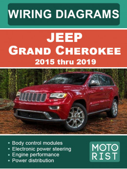 Jeep Grand Cherokee с 2015 по 2019 год, цветные электросхемы в электронном виде (на английском языке)