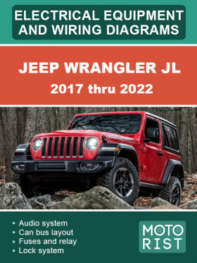 Електрообладнання та кольорові електросхеми Jeep Wrangler JL з 2017 по 2022 рік у форматі PDF (англійською мовою)