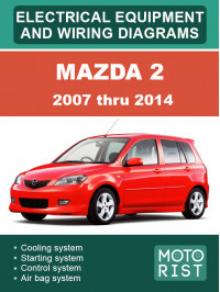 Mazda 2 2007 thru 2014, color wiring diagrams