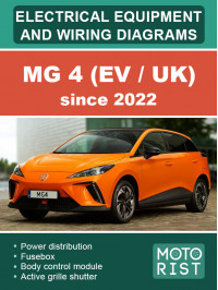 MG 4 (EV / UK) since 2022, color wiring diagrams