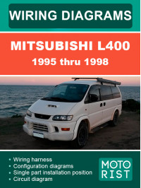 Mitsubishi L400 з 1995 по 1998 рік, електрообладнання та електросхеми у форматі PDF (англійською мовою)