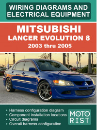 Mitsubishi Lancer Evolution 8 c 2003 по 2005 год, электрооборудование и электросхемы в электронном виде (на английском языке)