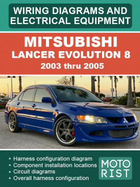 Электрооборудование и электросхемы Mitsubishi Lancer Evolution 8 c 2003 по 2005 год в электронном виде (на английском языке)