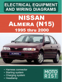 Nissan Almera (N15) с 1995 по 2000 год, электрооборудование и электросхемы в электронном виде (на английском языке)