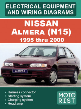 Nissan Almera (N15) с 1995 по 2000 год, электрооборудование и электросхемы в электронном виде (на английском языке)