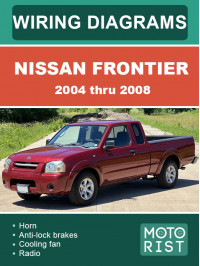 Nissan Frontier с 2004 по 2008 года, цветные электросхемы в электронном виде (на английском языке)