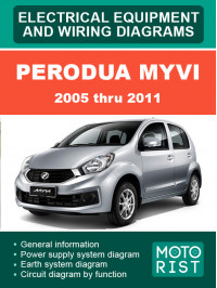 Perodua Myvi с 2005 по 2011 год, электросхемы в электронном виде (на английском языке)
