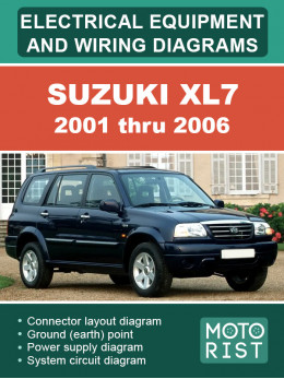 Suzuki XL7 с 2001 по 2006 год, электрооборудование и цветные электросхемы в электронном виде (на английском языке)