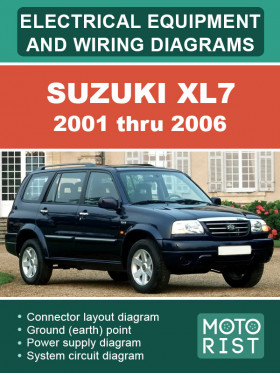 Электрооборудование и цветные электросхемы Suzuki XL7 с 2001 по 2006 год в формате PDF (на английском языке)