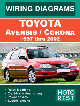 Toyota Avensis / Corona с 1997 по 2002 год, электросхемы в электронном виде (на английском языке)