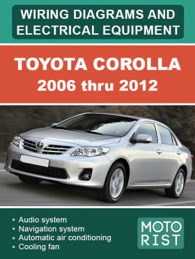 Электрооборудование и электросхемы Toyota Corolla c 2006 по 2012 год в электронном виде (на английском языке)