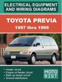 Toyota Previa с 1997 по 1999 год, электросхемы в электронном виде (на английском языке)