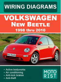Volkswagen New Beetle с 1998 по 2010 год, электросхемы в электронном виде (на английском языке)
