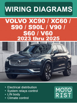 Volvo XC90 / XC60 / S90 / S90L / V90 / S60 / V60 2023 thru 2025, wiring diagrams