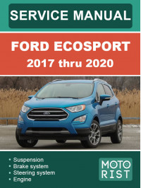 Ford EcoSport с 2017 по 2020 год, руководство по ремонту и эксплуатации в электронном виде (на английском языке)