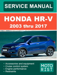 Honda HR-V с 2003 по 2017 год, руководство по ремонту и эксплуатации в электронном виде (на английском языке)
