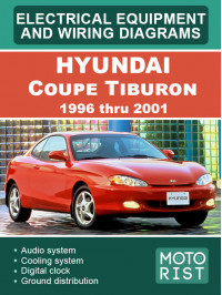 Hyundai Coupe Tiburon з 1996 по 2001 рік, електрообладнання та електросхеми у форматі PDF (англійською мовою)