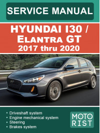 Hyundai i30 / Elantra GT з 2017 по 2020 рік, керівництво з ремонту та експлуатації у форматі PDF (англійською мовою)