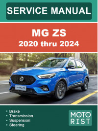 MG ZS з 2020 по 2024 рік, керівництво з ремонту та експлуатації у форматі PDF (англійською мовою)