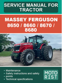 Massey Ferguson 8650 / 8660 / 8670 / 8680 tractor, service e-manual