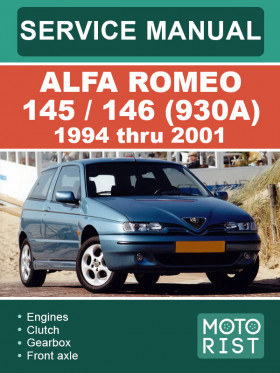 Книга по ремонту Alfa Romeo 145 / 146 (930A) с 1994 по 2001 год в формате PDF (на английском языке)