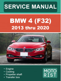 BMW 4 (F32) с 2013 по 2020 год, руководство по ремонту и эксплуатации в электронном виде (на английском языке)