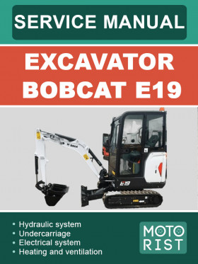 Bobcat E19 excavator, repair e-manual