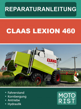 Посібник з ремонту комбайна Claas Lexion 460 у форматі PDF (німецькою мовою)