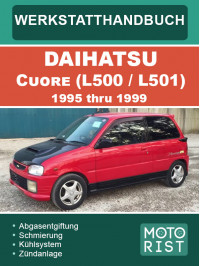 Daihatsu Cuore (L500 / L501) з 1995 по 1999 рік, керівництво з ремонту та експлуатації у форматі PDF (німецькою мовою)