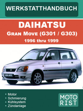 Книга по ремонту Daihatsu Gran Move (G301 / G303) c 1996 по 1999 год, в формате PDF (на немецком языке)
