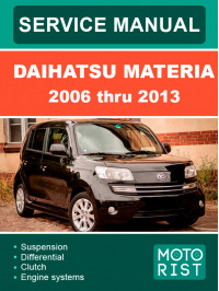 Daihatsu Materia 2006 thru 2013, service e-manual