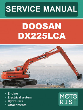 Посібник з ремонту екскаватора Doosan DX225LCA у форматі PDF (англійською мовою)