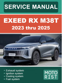 EXEED RX M38T с 2023 по 2025 год, руководство по ремонту и каталог запчастей в электронном виде (на английском языке)