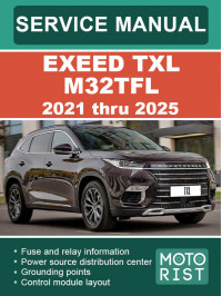 ДУБЛЬ - EXEED TXL M32TFL с 2021 по 2025 год, руководство по ремонту и эксплуатации в электронном виде (на английском языке)