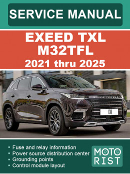 ДУБЛЬ - EXEED TXL M32TFL с 2021 по 2025 год, руководство по ремонту и эксплуатации в электронном виде (на английском языке)