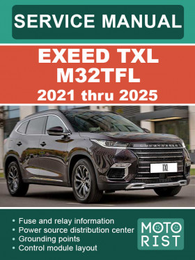 Книга по ремонту EXEED TXL M32TFL с 2021 по 2025 год в формате PDF (на английском языке)