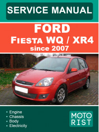 Ford Fiesta WQ / XR4 з 2007 року, керівництво з ремонту та експлуатації у форматі PDF (англійською мовою)