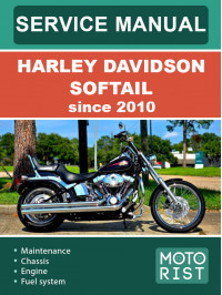 Мотоцикл Harley Davidson Softail с 2010 года, руководство по ремонту и эксплуатации в электронном виде (на английском языке)