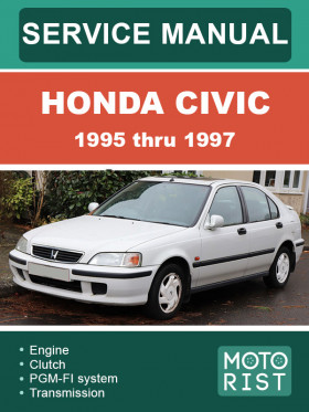 Книга по ремонту Honda Civic с 1995 по 1997 год в формате PDF (на английском языке)