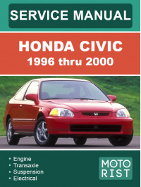 Honda Civic с 1996 по 2000 год, руководство по ремонту и эксплуатации в электронном виде (на английском языке)