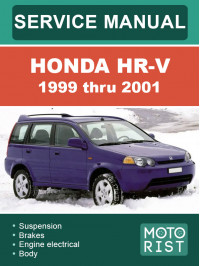 Honda HR-V з 1999 по 2001 рік, керівництво з ремонту та експлуатації у форматі PDF (англійською мовою)