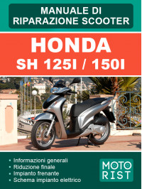 Scooters Honda SH 125i / SH 150i, service e-manual (in Italian)