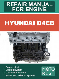 Двигуни Hyundai D4EB, керівництво з ремонту у форматі PDF (англійською мовою)